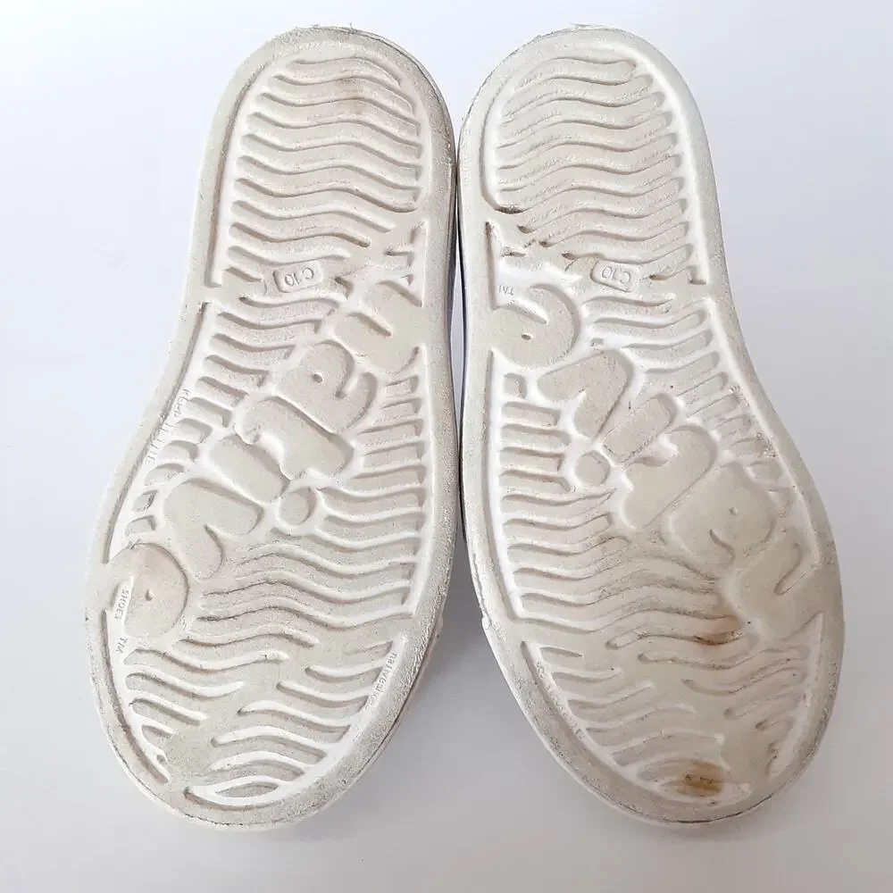 Native Jefferson Water Shoes Girls 10 White Purple Polka Dot Slip On Sneakers